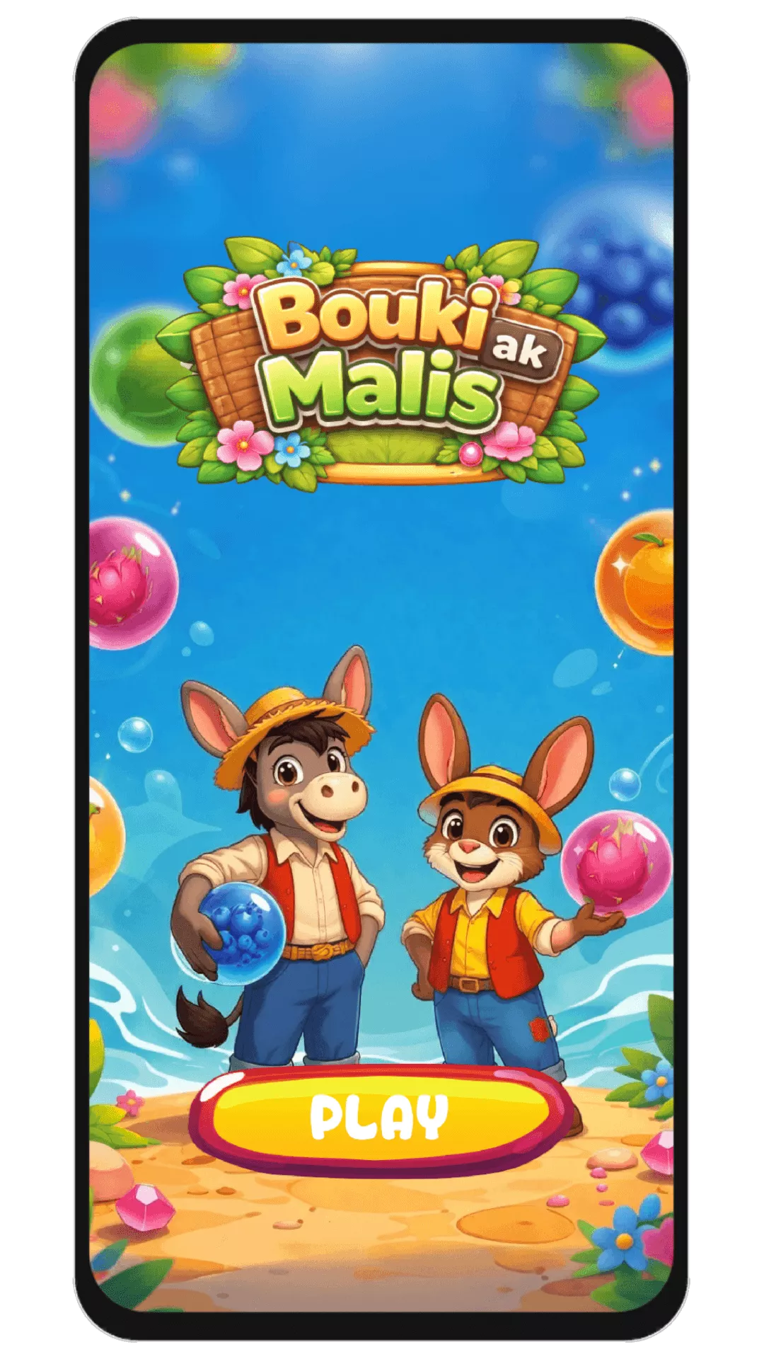 Title screen — Bouki and Malis ready to play