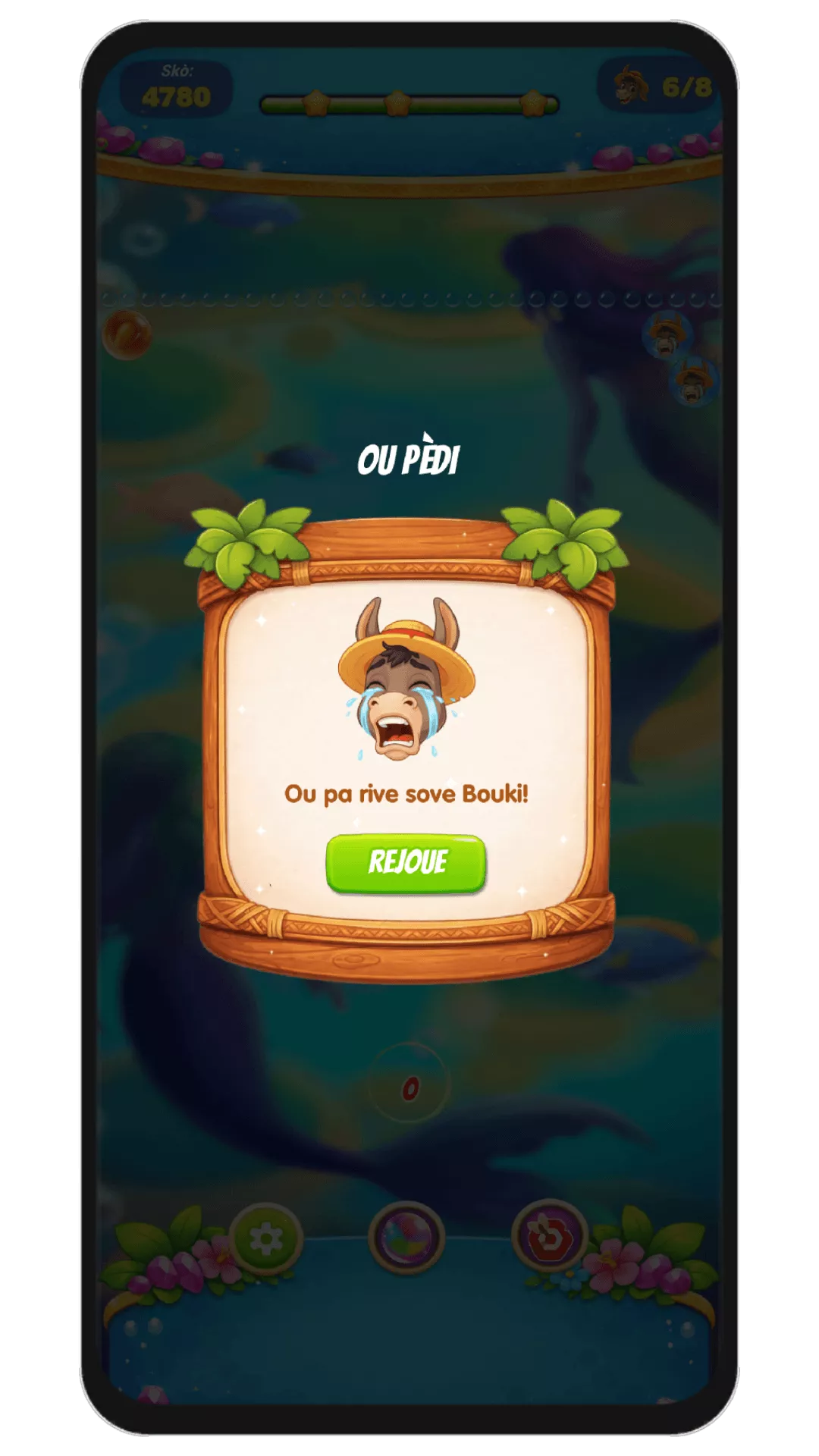 Level failed — try again
