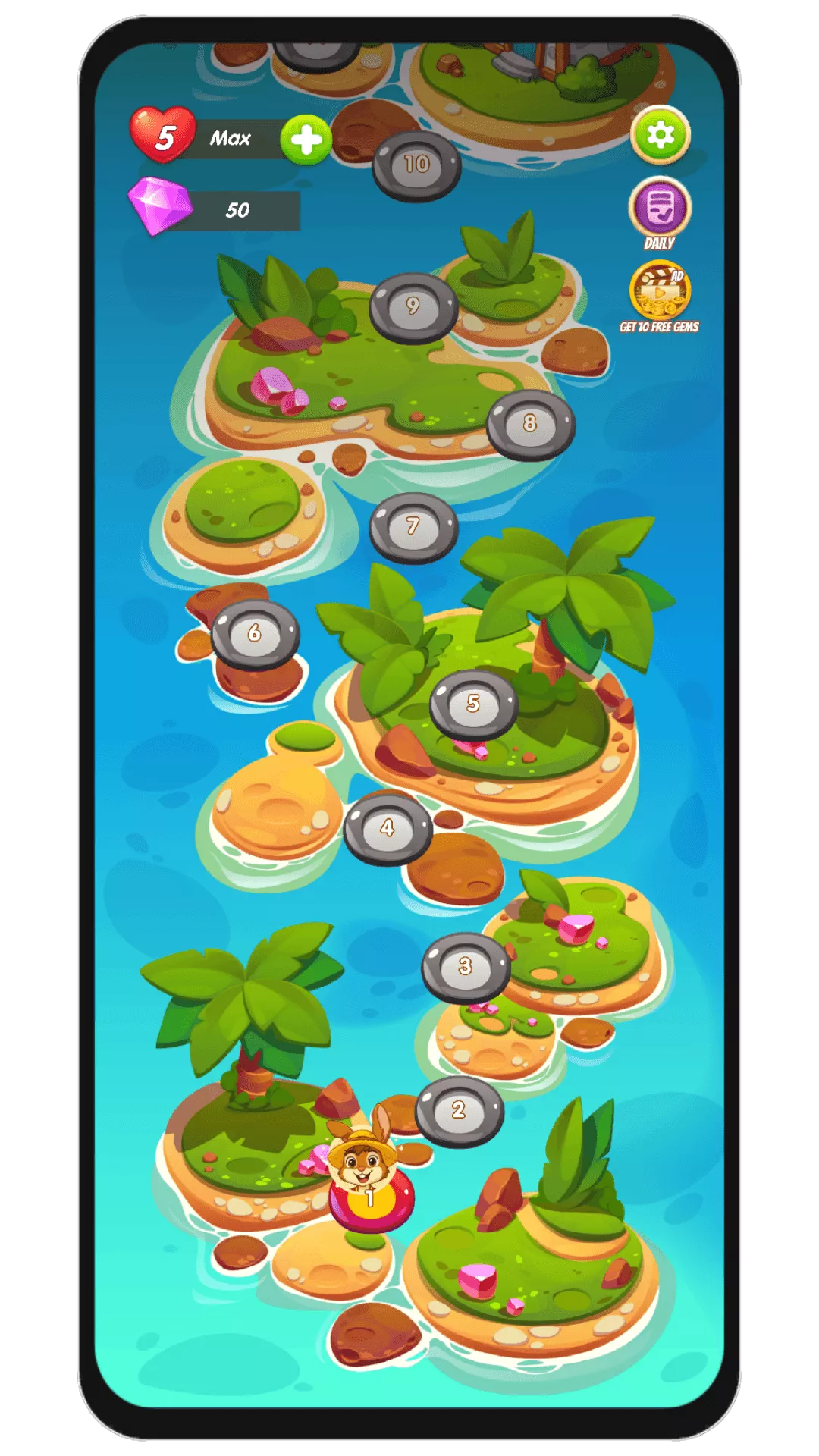 Tropical island world map
