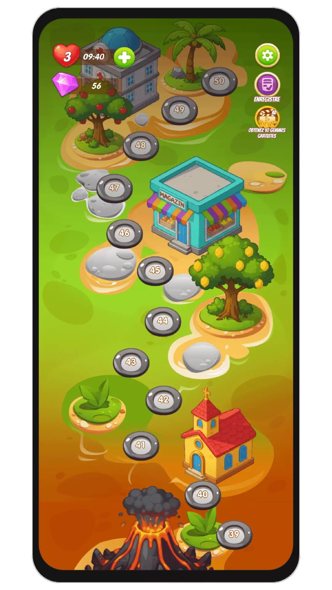 Village countryside world map