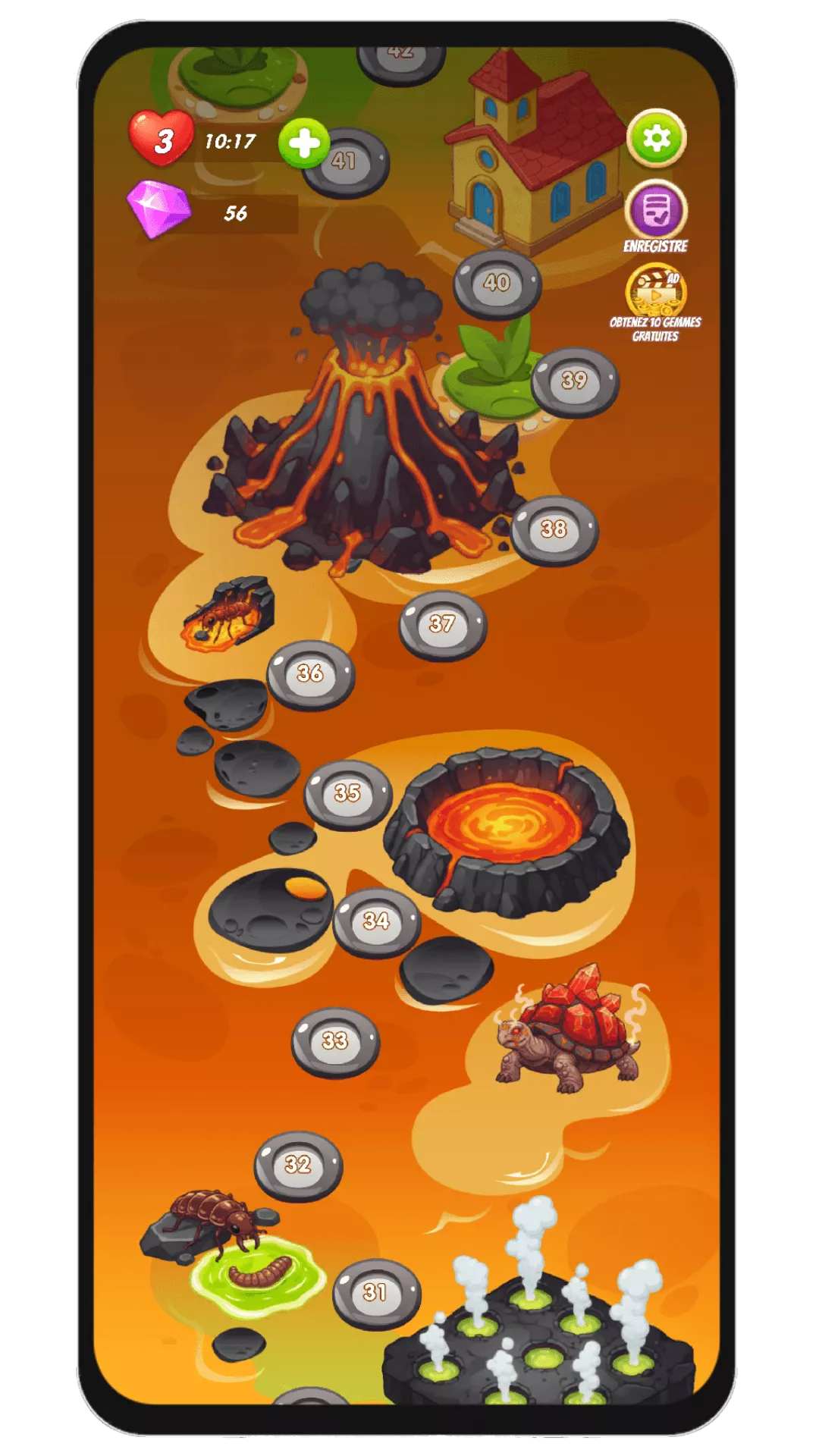 Volcanic world map